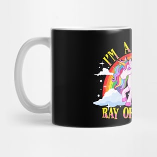 Funny I'm A Freakin' Ray Of Sunshine Unicorn Mug